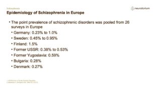 Schizophrenia – Epidemiology and Burden – slide 11